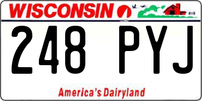 WI license plate 248PYJ