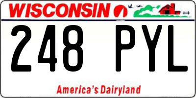 WI license plate 248PYL