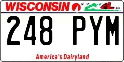 WI license plate 248PYM