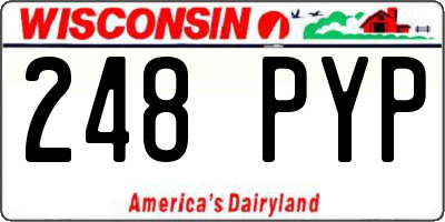 WI license plate 248PYP