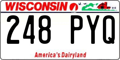 WI license plate 248PYQ