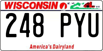 WI license plate 248PYU