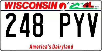 WI license plate 248PYV