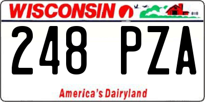 WI license plate 248PZA