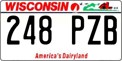 WI license plate 248PZB