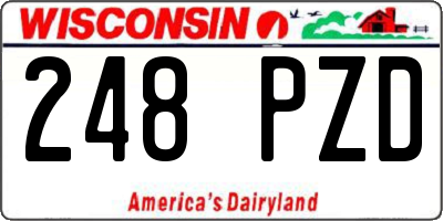 WI license plate 248PZD