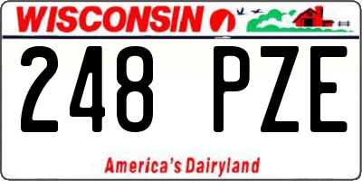 WI license plate 248PZE