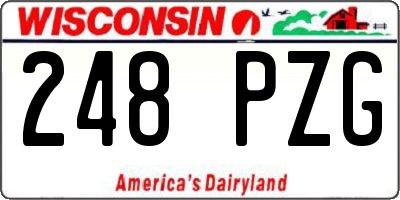 WI license plate 248PZG