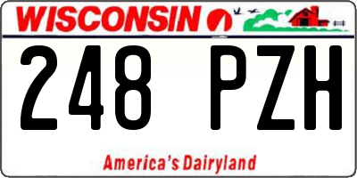 WI license plate 248PZH