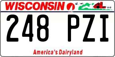 WI license plate 248PZI