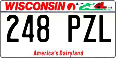 WI license plate 248PZL