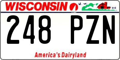 WI license plate 248PZN