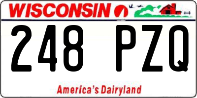 WI license plate 248PZQ