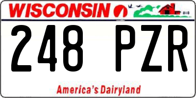 WI license plate 248PZR