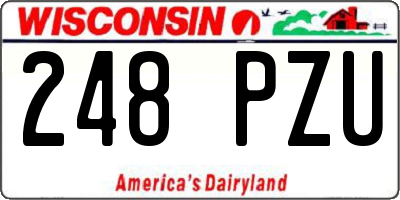 WI license plate 248PZU