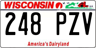 WI license plate 248PZV