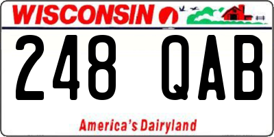 WI license plate 248QAB
