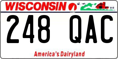 WI license plate 248QAC