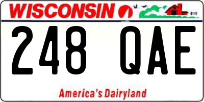 WI license plate 248QAE