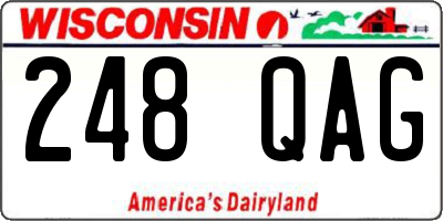 WI license plate 248QAG