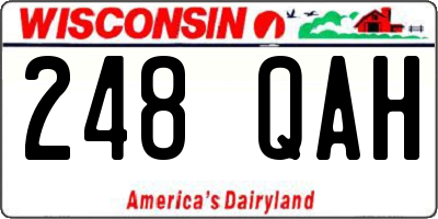 WI license plate 248QAH