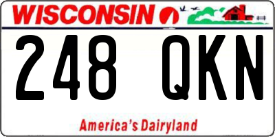 WI license plate 248QKN