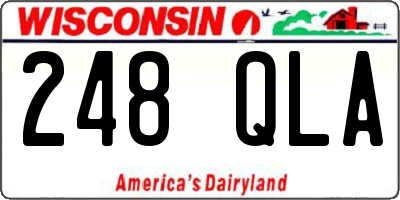 WI license plate 248QLA