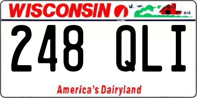 WI license plate 248QLI