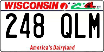 WI license plate 248QLM