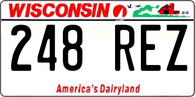 WI license plate 248REZ