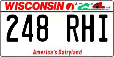 WI license plate 248RHI