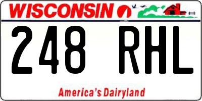 WI license plate 248RHL