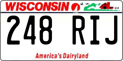 WI license plate 248RIJ