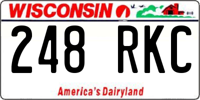 WI license plate 248RKC