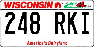 WI license plate 248RKI