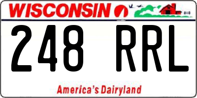 WI license plate 248RRL