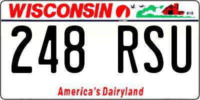 WI license plate 248RSU