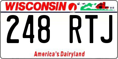 WI license plate 248RTJ