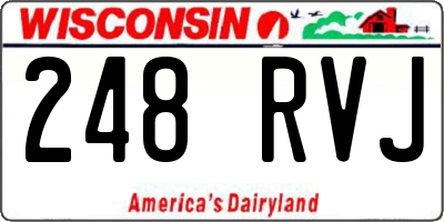 WI license plate 248RVJ
