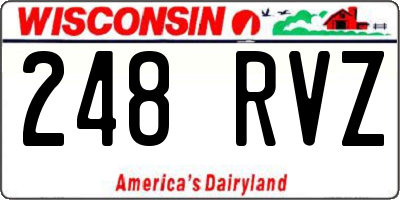 WI license plate 248RVZ