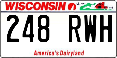 WI license plate 248RWH