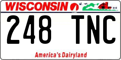 WI license plate 248TNC
