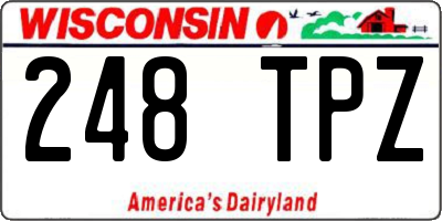 WI license plate 248TPZ