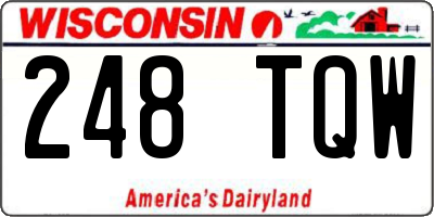 WI license plate 248TQW