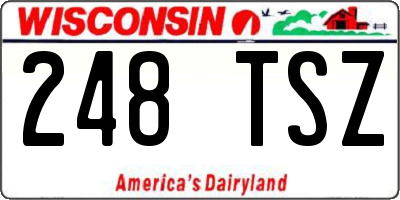 WI license plate 248TSZ