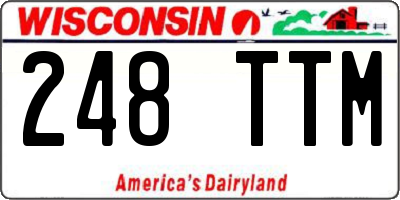 WI license plate 248TTM