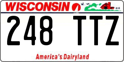WI license plate 248TTZ