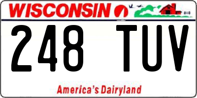 WI license plate 248TUV