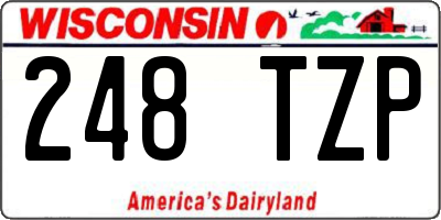 WI license plate 248TZP