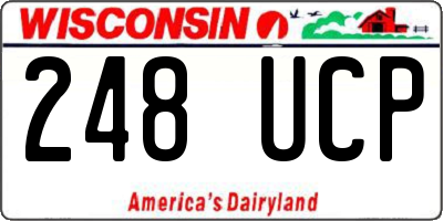 WI license plate 248UCP